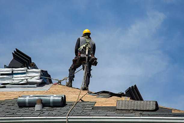 Professional Gutter Installation technician working in Northwood, NH